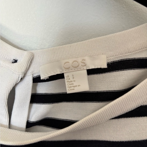 COS Navy and White Striped Blouse - Picture 3 of 4